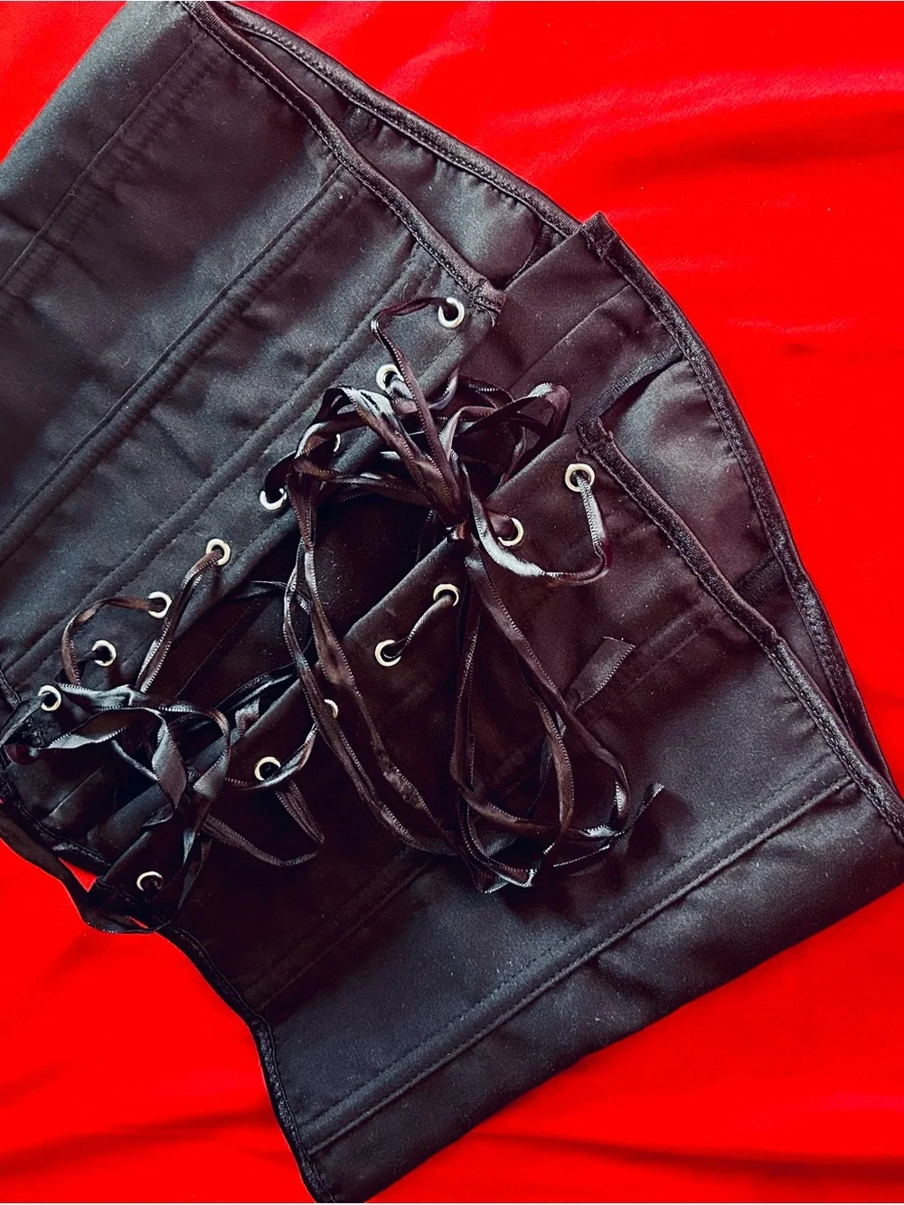Black Skeleton Corset Waist Cincher - Unbranded